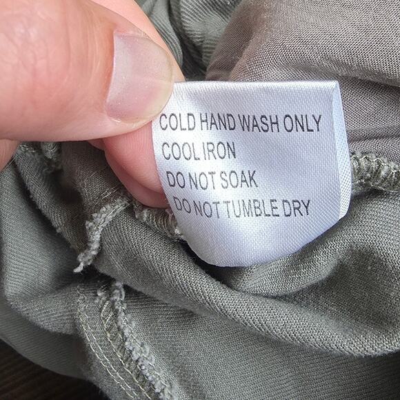 CARMAR Los Angeles Olive Green Elastic Band Pull On Cargo Pant sz 8 Basic Casual - Picture 4 of 8